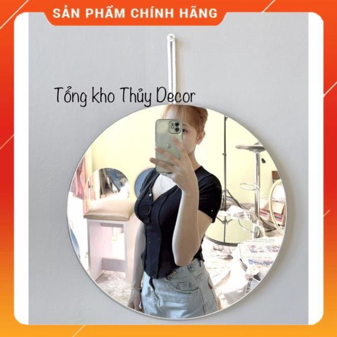 Gương treo dây Decor (𝓒𝓞́ 𝓢𝓐̆̃𝓝) gương dán mọi bề mặt KT 30cm 3T STORE