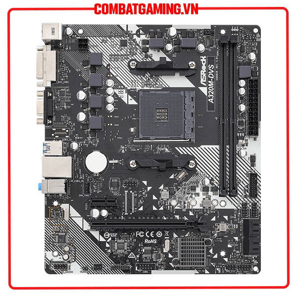 Bo Mạch Chủ ASRock A320M DVS R4.0 (Socket AM4 /Chipset AMD A320 / 2 slot DDR4)