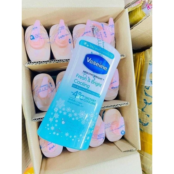 Sữa dưỡng thể Vaseline bright fresh cooling chai 550ml