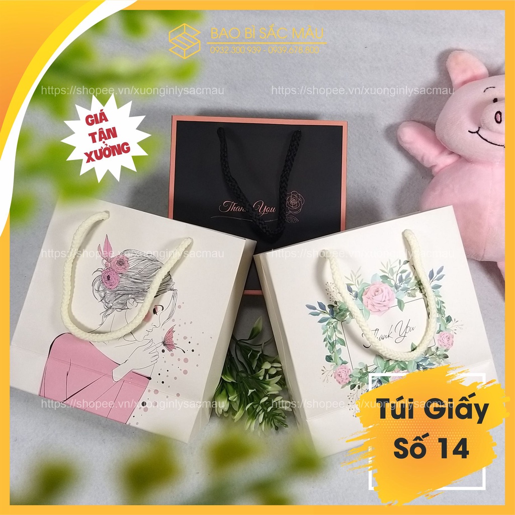 5 Túi giấy vuông- túi Thankyou đựng quà tặng, nước hoa, mỹ phẩm, phụ kiện.... - Túi giấy số 14