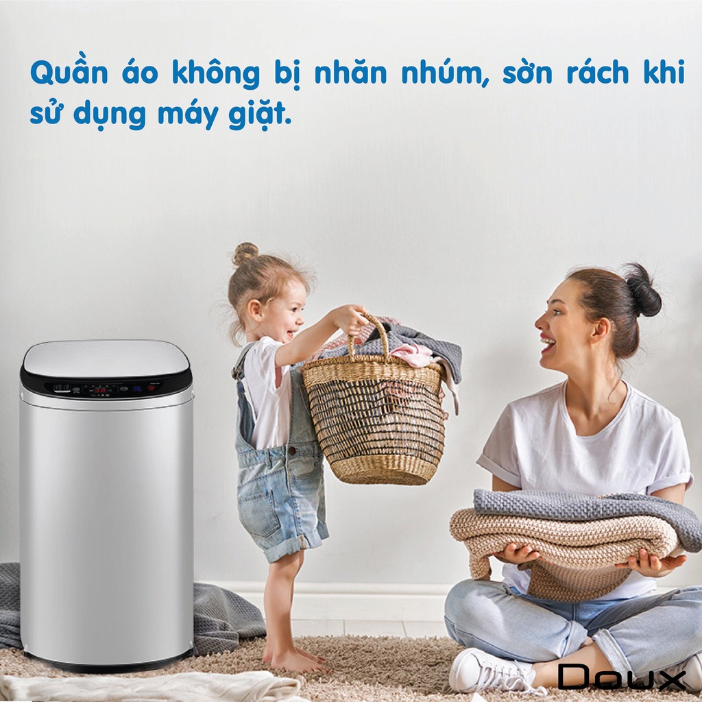 [Bảo hành chính hãng] Máy giặt inverter đồ em bé 3in1 (giặt, vắt, tia uv diệt khuẩn) mini Doux / Doux Lux