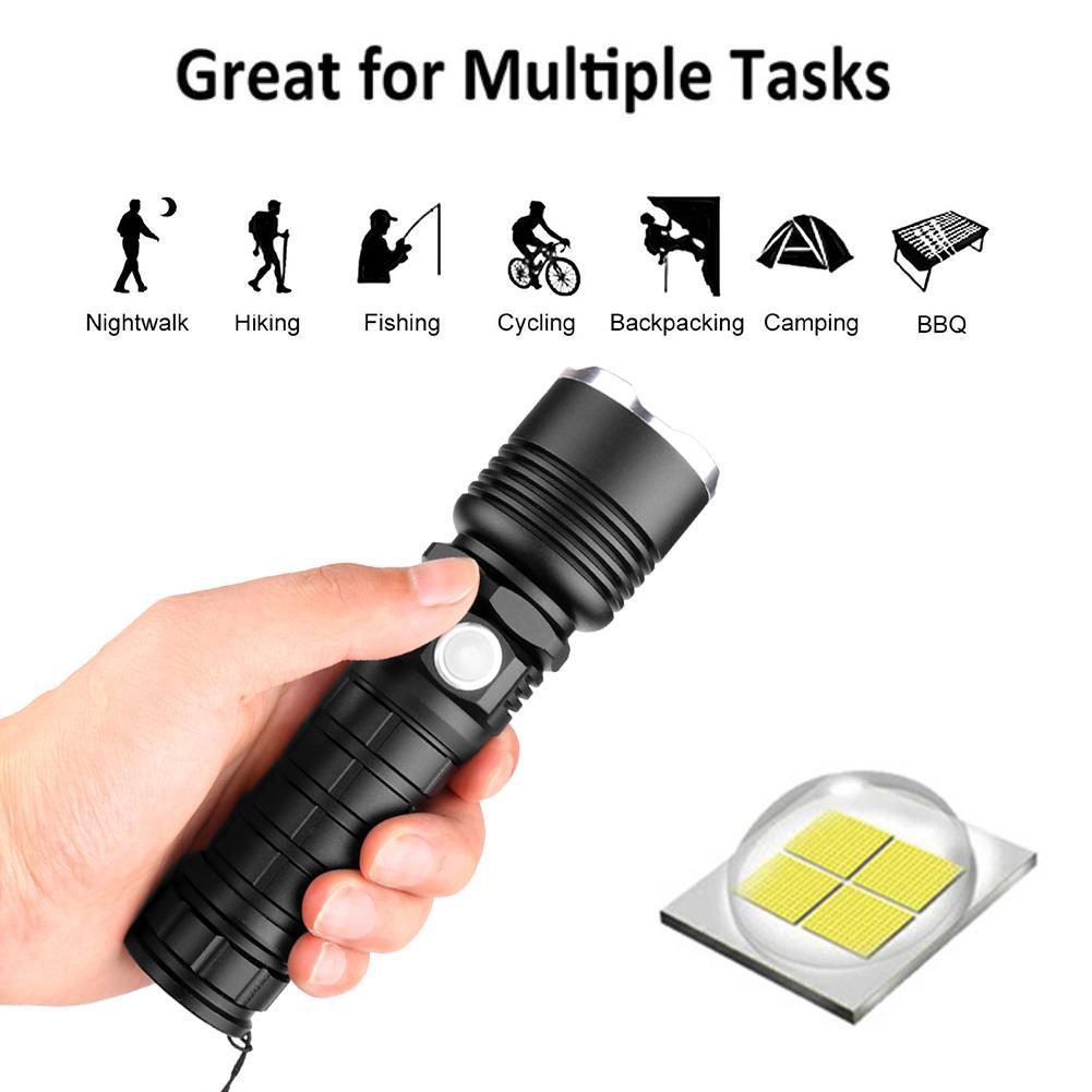 Tactical Flashlight LED Torch 5 Mode Light Hunting Ultra Bright Camping