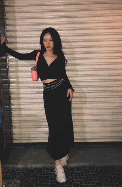 femi.lab chân váy lụa satin đuôi cá 2 lớp (midi silk skirt) | BigBuy360 - bigbuy360.vn