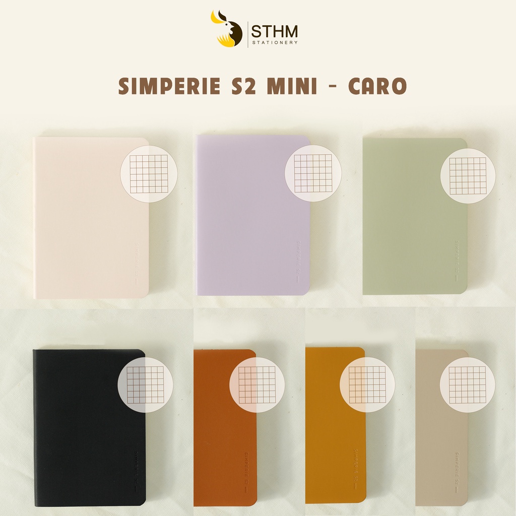 Simperie S2 mini - Ruột caro - 100x140mm - Bìa simili - STHM stationery