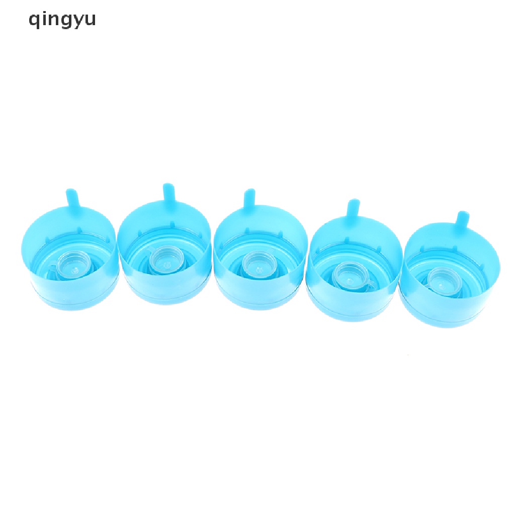 qingyu 5Pcs reusable water bottle snap on cap replacement for 55mm 3-5 gallon water jug PLI