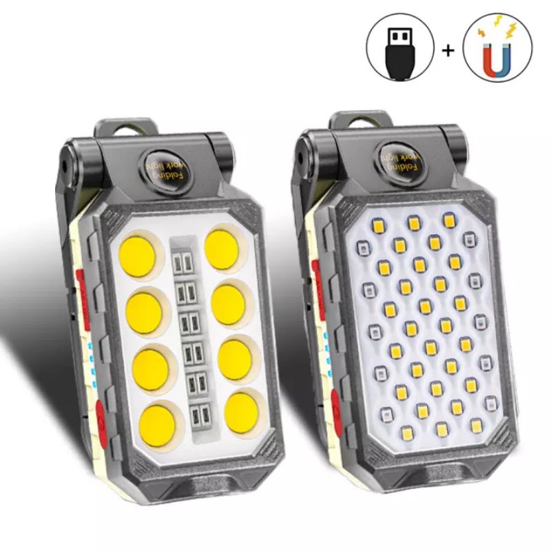 Đèn led di động đa năng 3 trong 1 có nam châm có đèn cảnh báo sạc USB