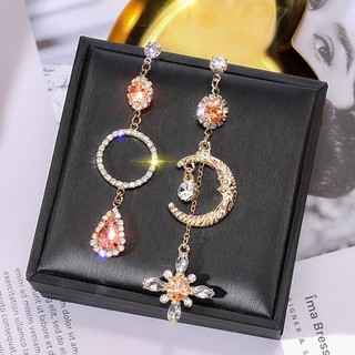  Khuyên tai đá cam nhật nguyệt JISOO BLACKPINK bông tai nữ thời trang sang trọng