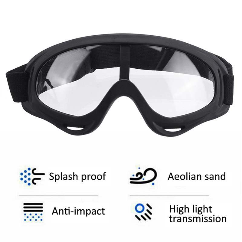 Safety Glasses Fully Closed Clear Lens Eye Protection Goggles Glasses Anti-Fog Antisand Dust Resist UV Light