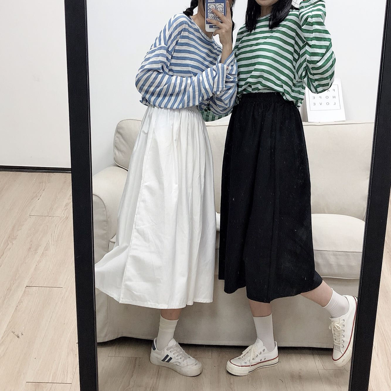 Chân Váy Chữ A Lưng Cao Phối Túi Phong Cách Hàn Quốc Unique | BigBuy360 - bigbuy360.vn