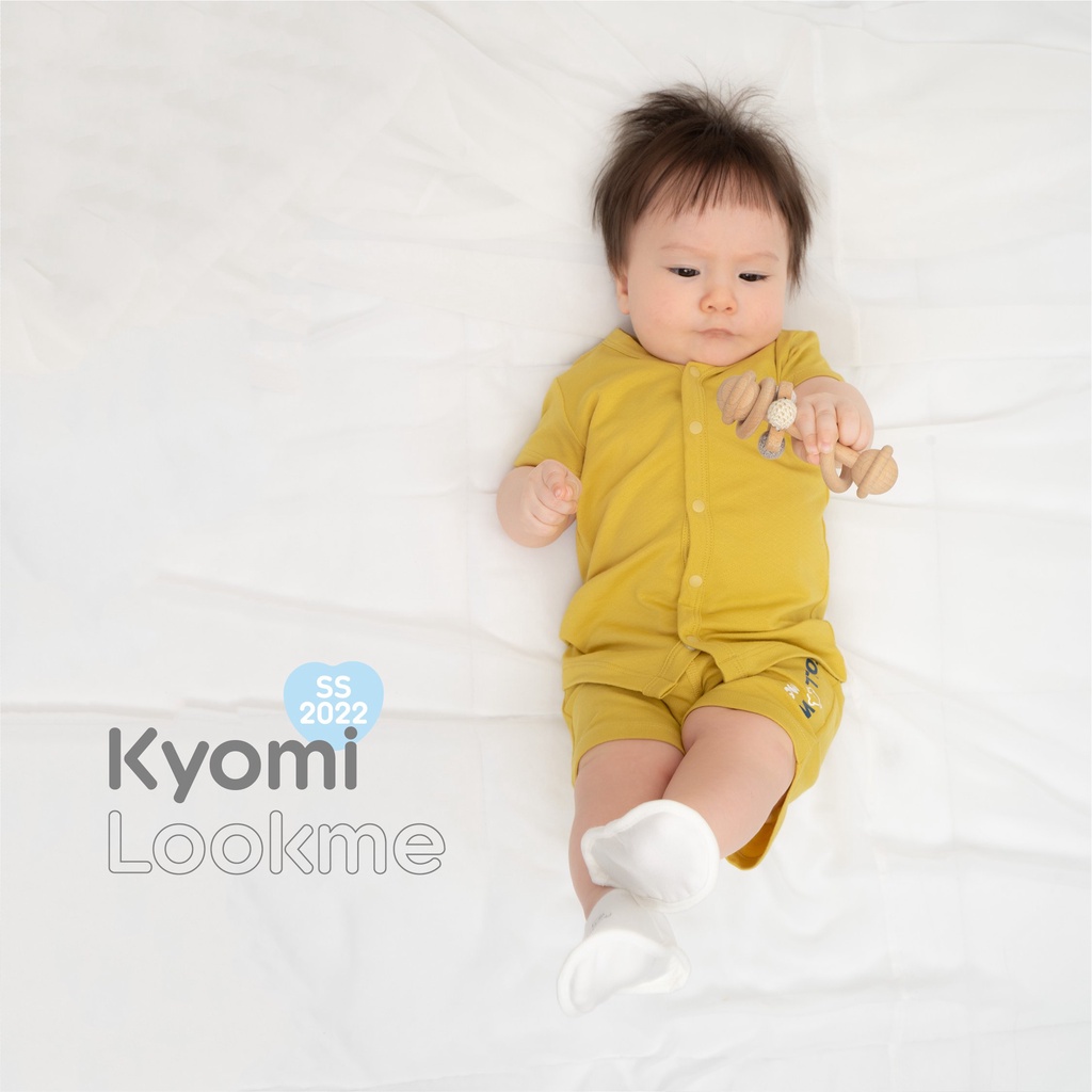 [CHÍNH HÃNG] Bộ áo cộc tay khuy giữa quần đùi trơn cao cấp Kyomi LookMe BU