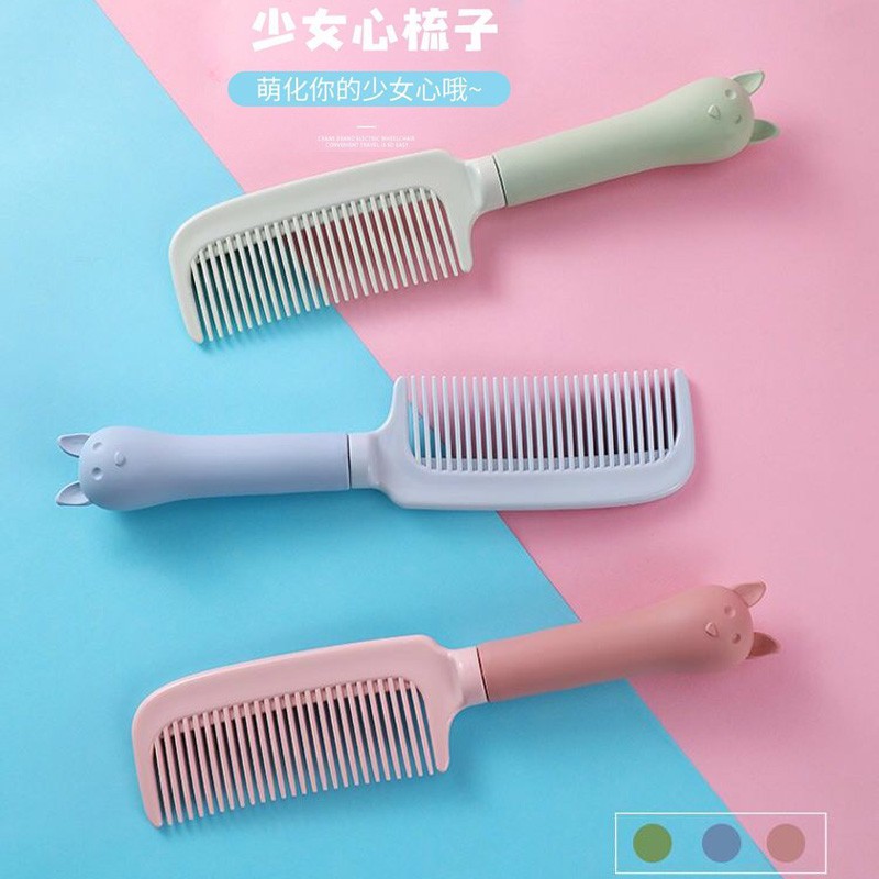 Lược Chải Tóc Xoăn Bằng Nhựa Chống Tĩnh Điện Thiết Kế Hình Thỏ Dễ Thương Dành Cho Học Sinh