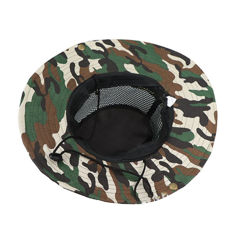 Nón Tai Bèo Rộng Vành Họa Tiết Rằn Ri Cá Tính Cho Nam Nữ