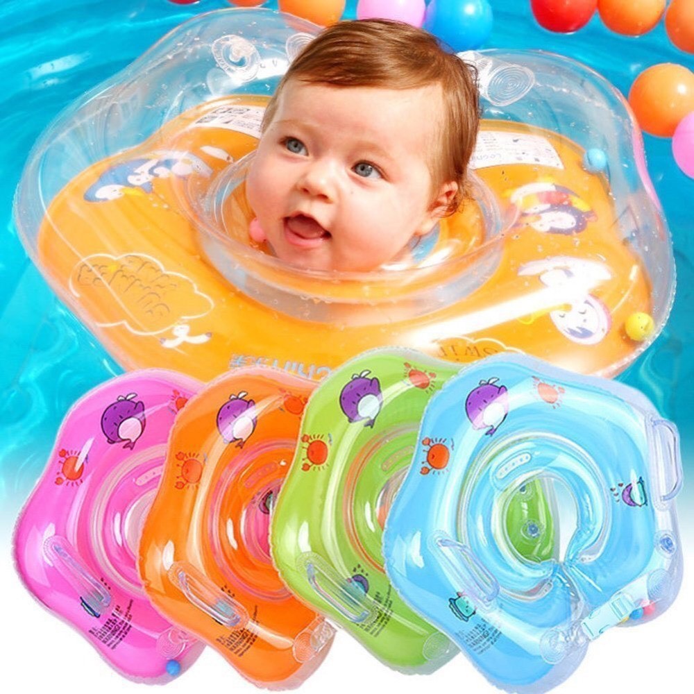 Phao cổ tập bơi có chuông và tay cầm - Baby Toys