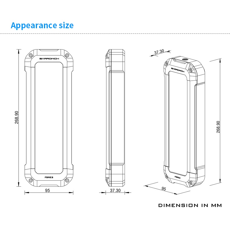 Tank nước kèm màn hình 8.8 Inch Barrowch FBRE2