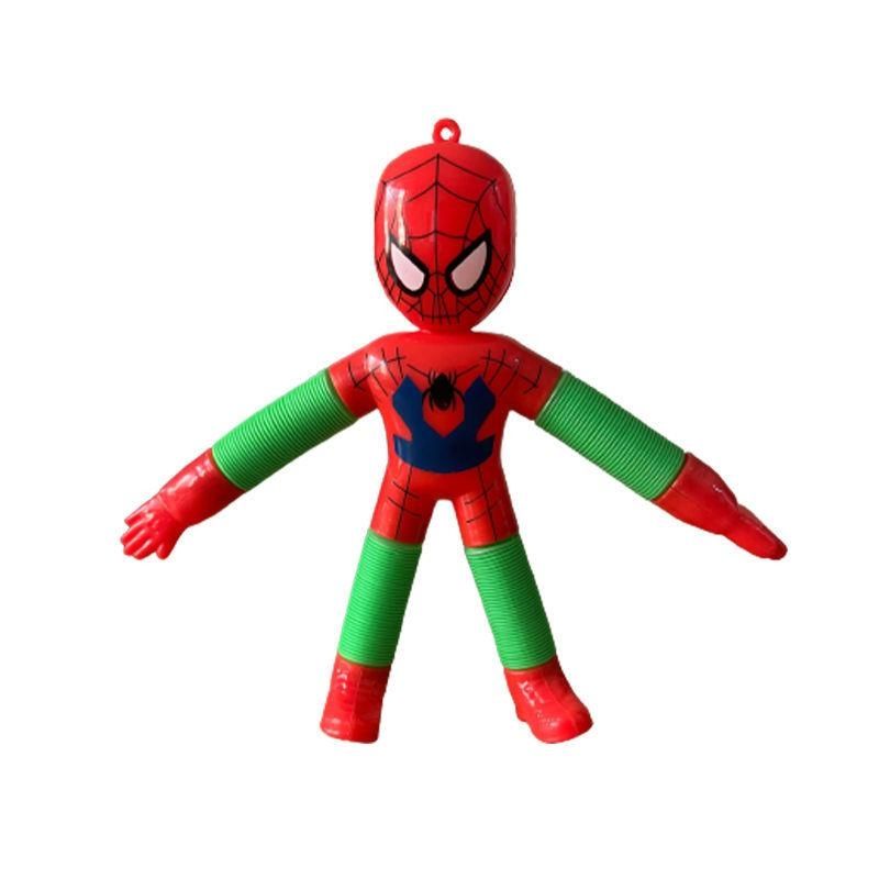 Đồ chơi siêu nhân lò xo rút phát sáng cho bé, đồ chơi thư giãn tạo kiểu thú vi