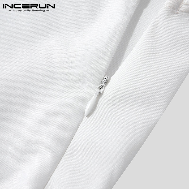 INCERUN Áo Choàng Dài Kaftan Hồi Giáo Tay Dài In Hình Bướm Cổ Điển Có Khóa Kéo Cho Nam