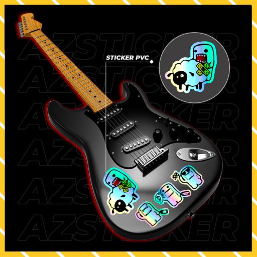 Sticker Domo 7 Màu Mã 5X - 11 | Hình Dán Cắt Sẵn Không Thấm Nước Dán Nón Bảo Hiểm