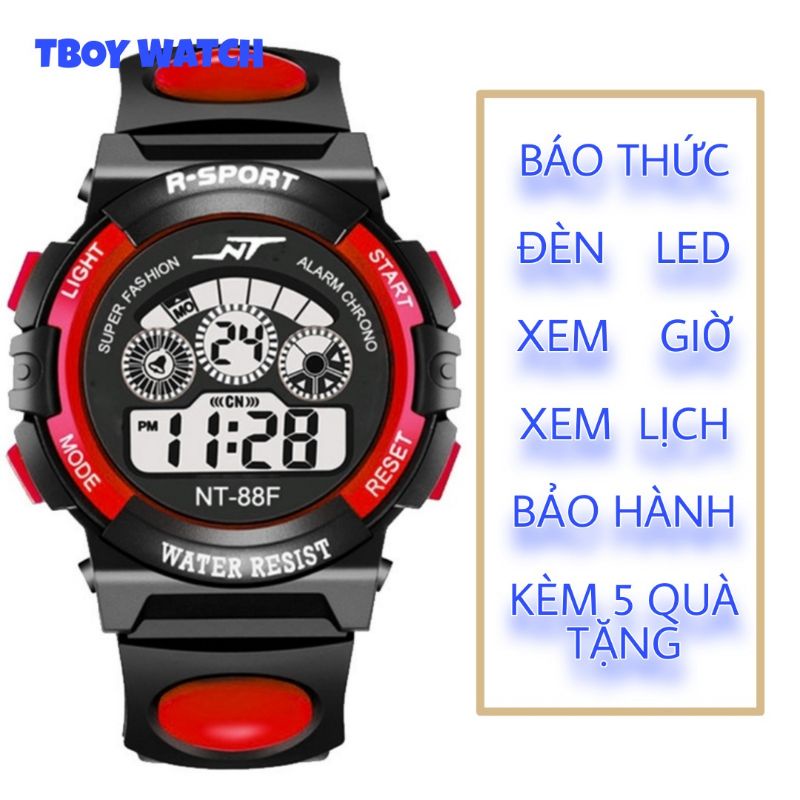 Đồng hồ điện tử trẻ em, bé trai , bé gái và nam giới đeo tay phong cách sport NTR -D22-