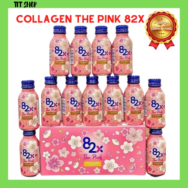 Nước uống Collagen 82X the Pink mới, đẹp da giữ dáng số 1. Hộp 10 chai