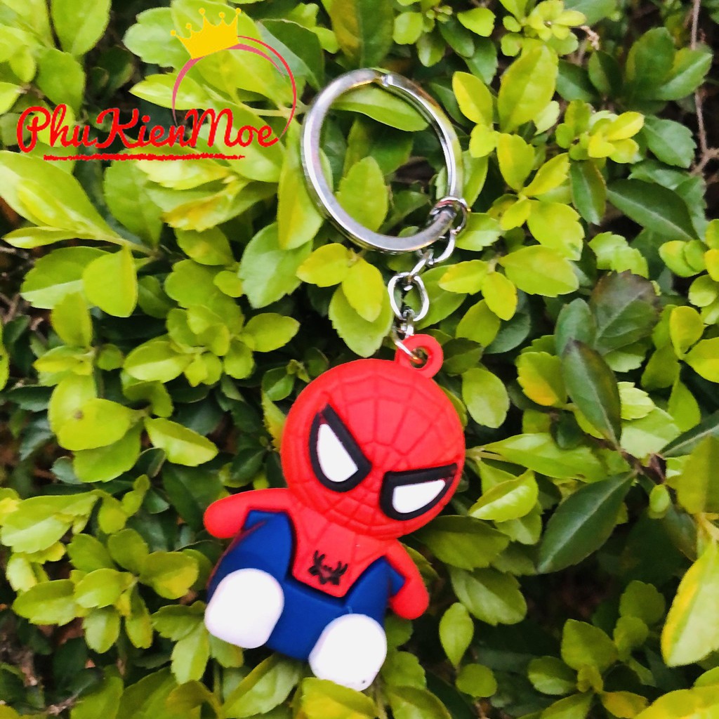 [ẢNH THẬT] Móc khóa siêu nhân Marvel người nhện và Iron Man tự Handmade
