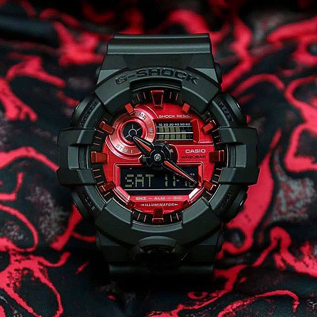 Đồng Hồ Nam Casio G-Shock GA-700AR-1ADR Chính Hãng - Dây Nhựa | G-Shock GA-700AR-1A Big Case