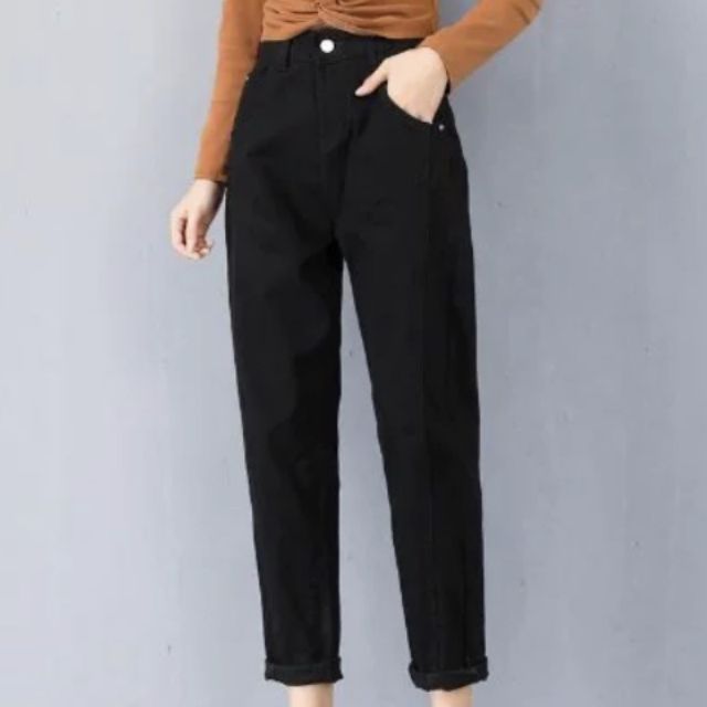 Quần baggy jean đen bigsize 33_35