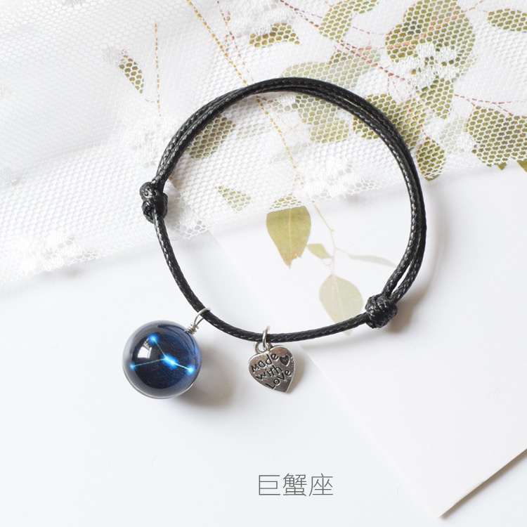 [Hàng Sẵn] Vòng Tay Dây Rút Mặt Đá GALAXY phát sáng Độc đáo