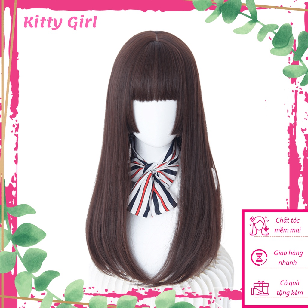 Tóc Giả Nguyên Đầu Dài Thẳng Mái Bằng Phong Cách Anime Cosplay TG19