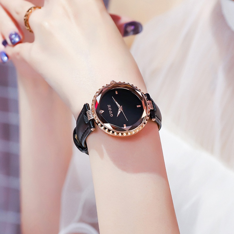 Đồng Hồ Đeo Tay GUOU Chống Thấm Nước Đính Đá Thời Trang Dành Cho Nữ