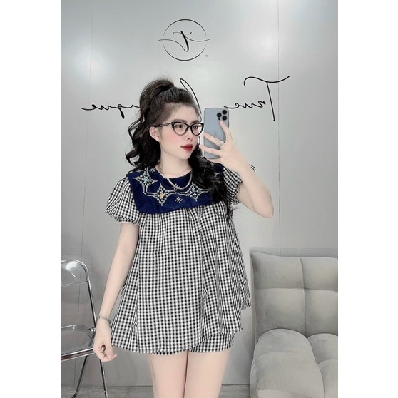 Sét Cổ Thêu Tiểu Thư Bigsize 50kg Đến 100kg (M/L/XL/XXL)