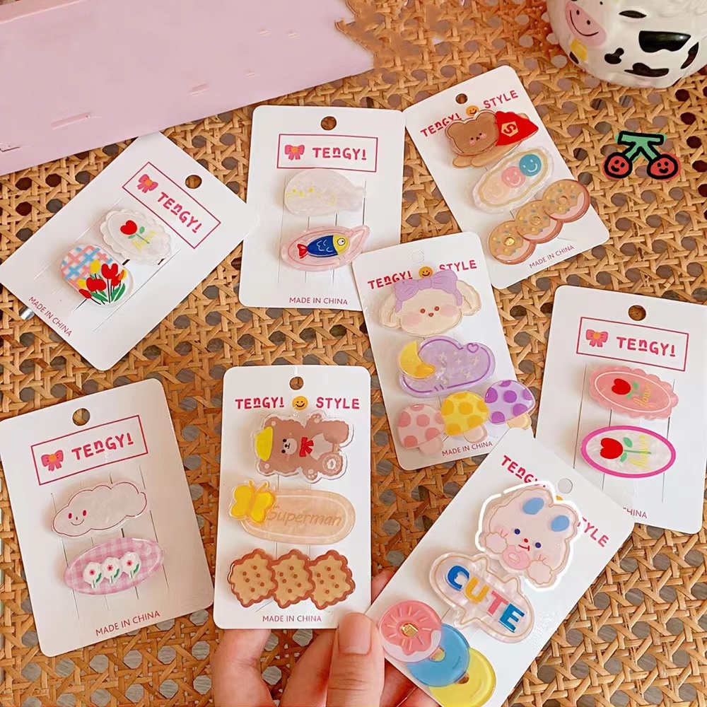 Kẹp Tóc Màu Kẹo Ngọt Ngào Thời Trang Cho Bé Gái