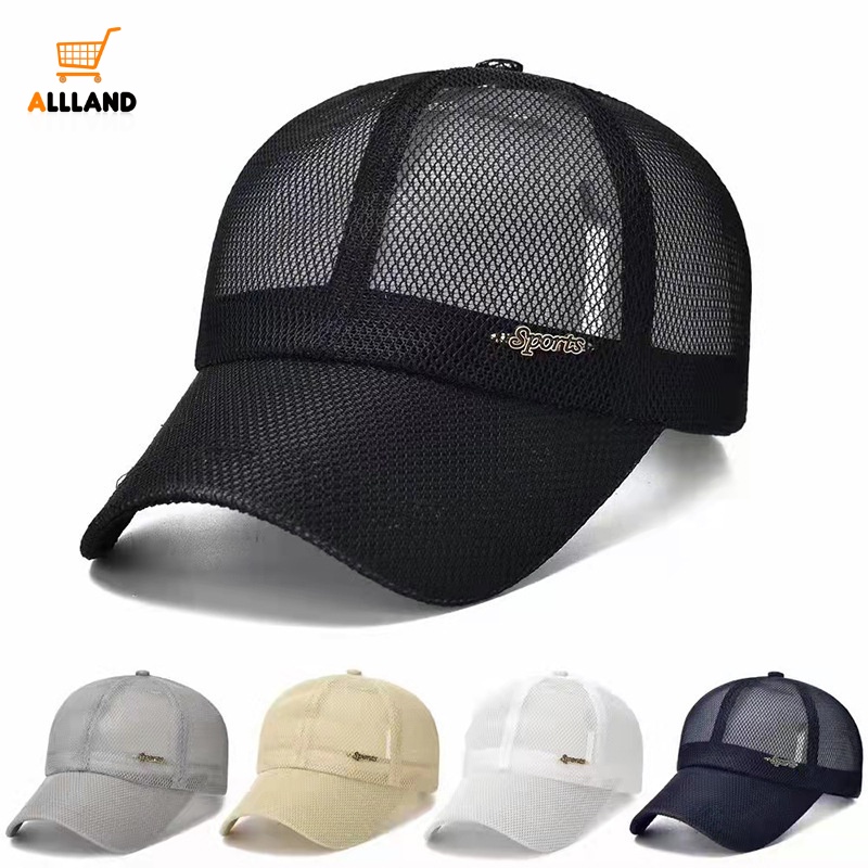 Mũ Lưỡi Trai Phối Lưới Màu Sắc Trơn Thoáng Khí Thời Trang Mùa Hè Có Thể Điều Chỉnh Cho Nữ