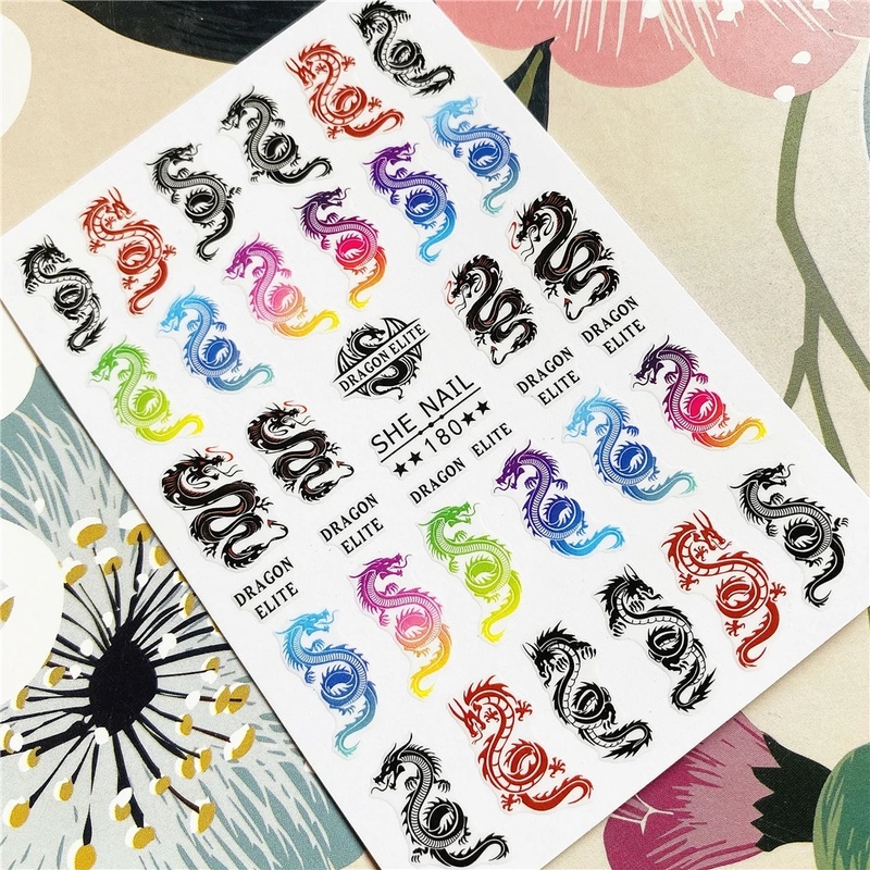 [Hàng mới về] Tờ nhãn dán trang trí móng tay họa tiết da rắn độc đáo