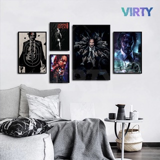 Combo 5 tranh treo tường phim john wick set0019 kèm khung composite virty tranh canvas decor phòng ngủ, phòng làm việc