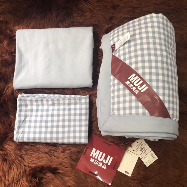 Set chăn ga đũi Muji nhập khẩu