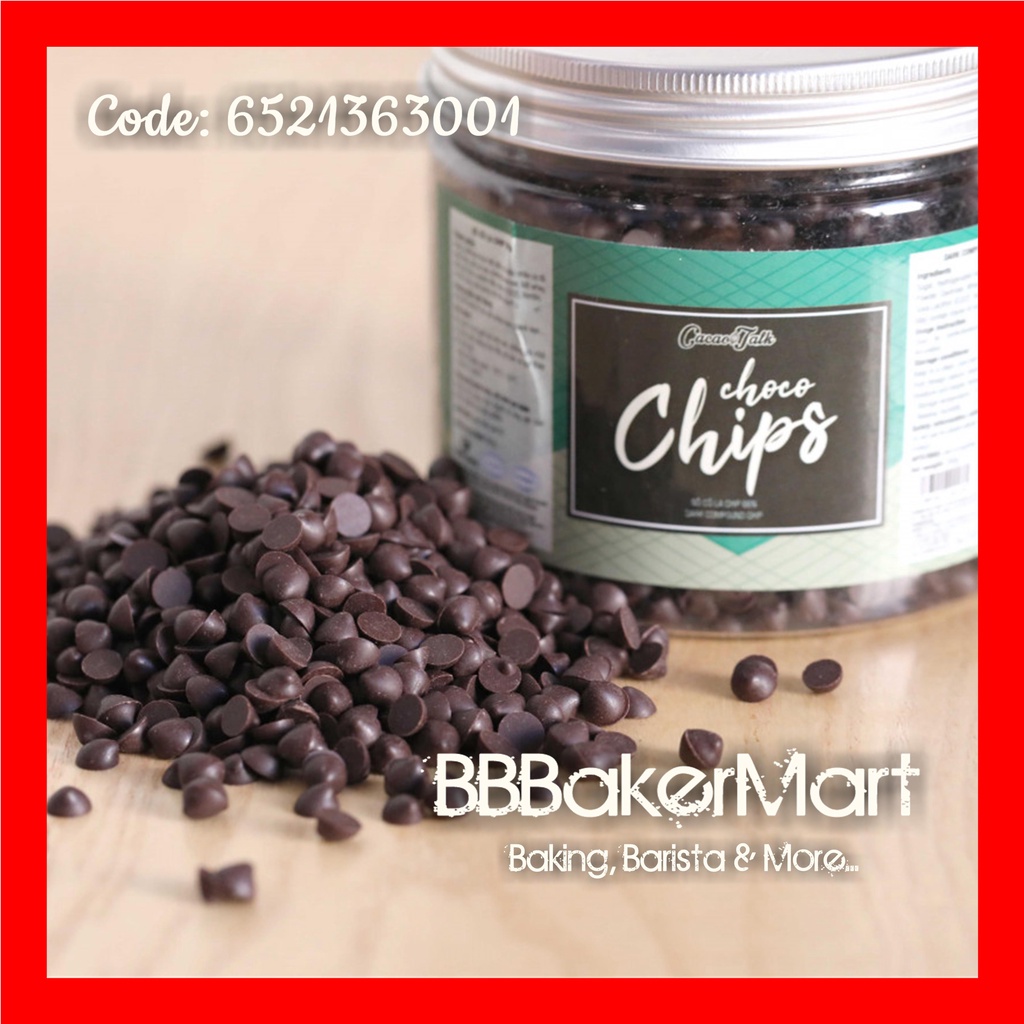 Socola Chocolate CHIP ĐEN hiệu CACAO TALK - Hủ 300gr