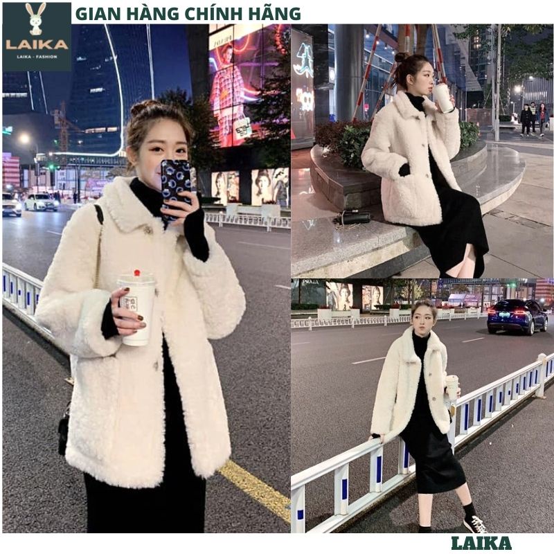 Áo Khoác Nỉ Bông Lông Cừu Siêu Dày Dặn Cực Ấm Freesize Form Rộng, Áo Nỉ Bông Unisex Nam Nữ Dáng Rộng - LAIKA