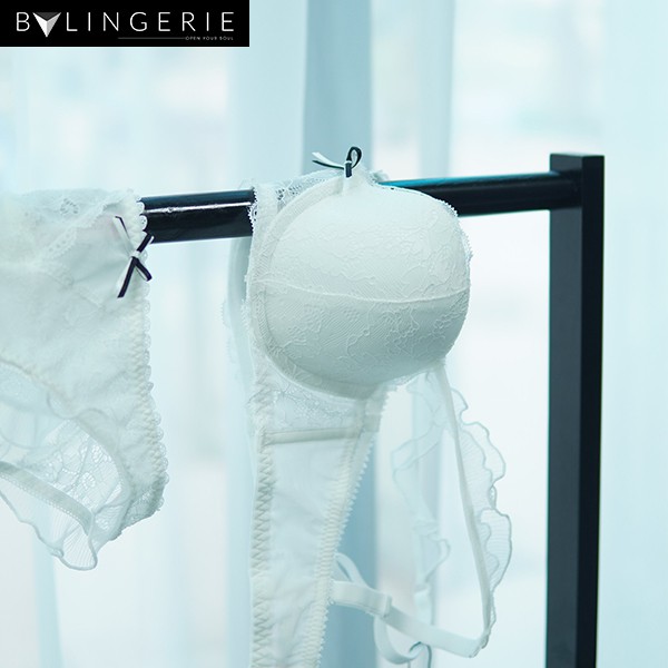 Bộ Đồ Lót Ren Nữ Siêu Gợi Cảm, Áo Lót Nữ Lingerie Sexy Nâng Ngực Màu Trắng | BY LINGERIE | B205 | BigBuy360 - bigbuy360.vn