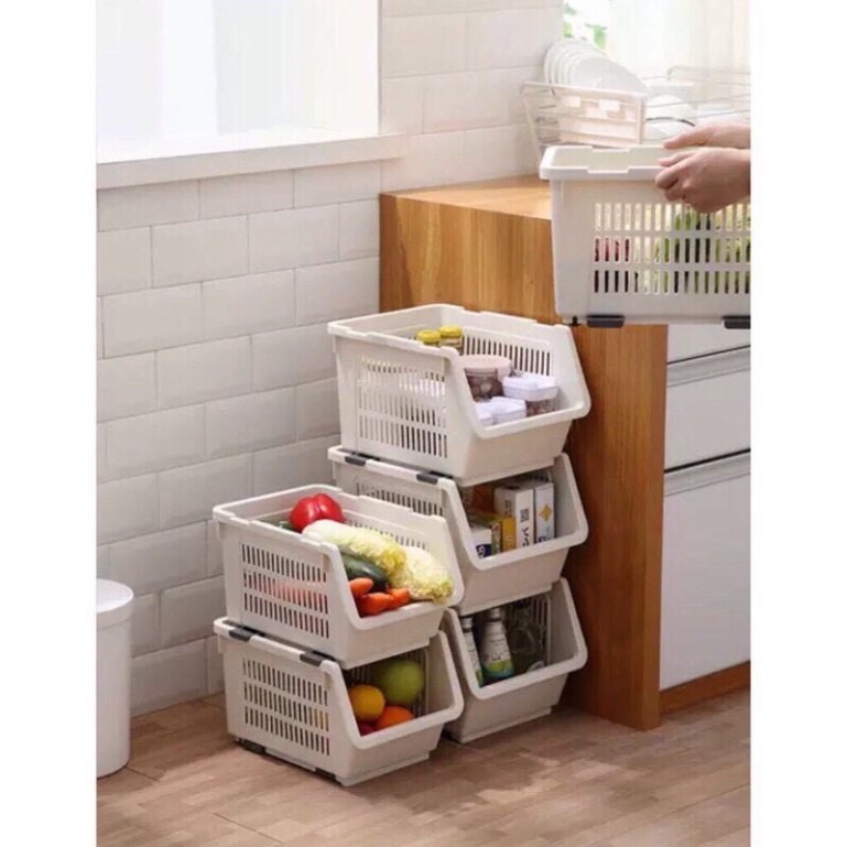 kệ để đồ xếp tầng, kệ đựng đồ gấp gọn nhựa Việt Nhật 5569