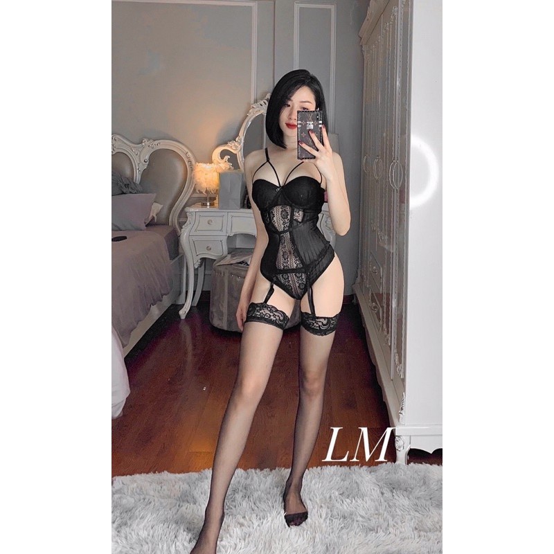 Bodysuit ren dạng corset kiểu dáng sexy