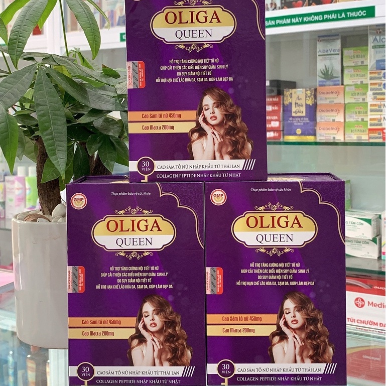 OLIGA QUEEN _Hỗ trợ tăng cường nội tiết tố nữ, giảm triệu chứng khô hạn, chống lão hóa, giảm nám sạm da
