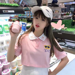 Áo cổ bẻ thêu