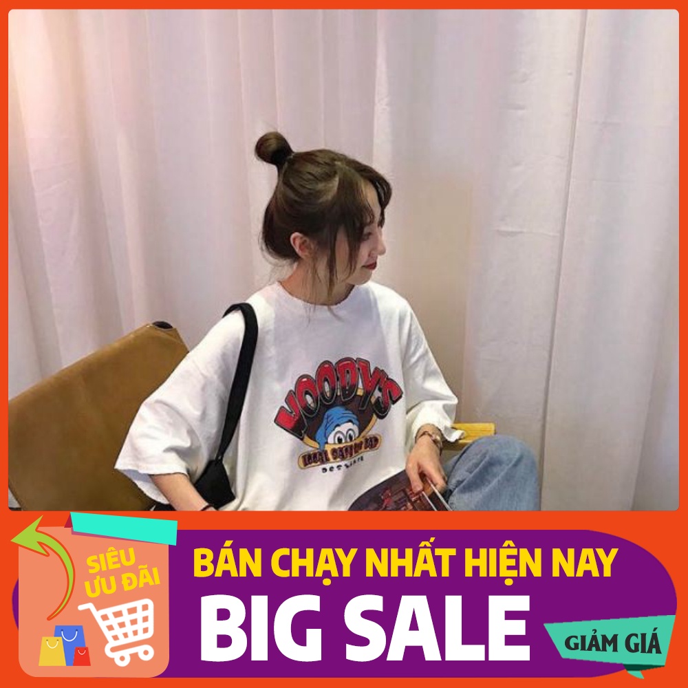 (HÀNG CHẤT ĐẸP) Áo Phông Tay Lỡ VOODY'S , Dáng Rộng In Hình Unisex 3 Màu Q14