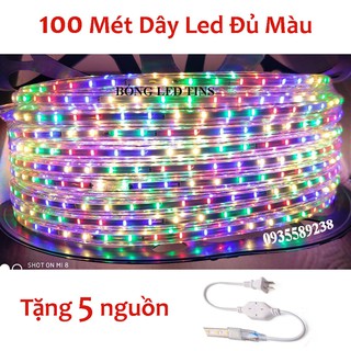 (SỈ) Led Dây 3014 cuộn 100M  ĐỦ MÀU  tặng 5 dây nguồn