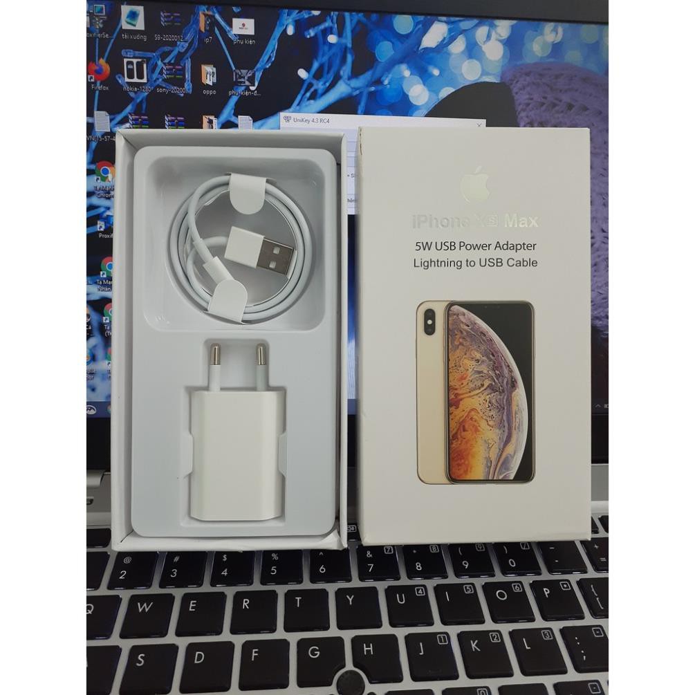 [𝑸𝒖𝒂̀ 𝑻𝒂̣̆𝒏𝒈 𝑪𝒉𝒊̉ 3 𝑵𝒈𝒂̀𝒚] Bộ Sạc IPhone XSMax Nguyên Hộp Ảnh Thật