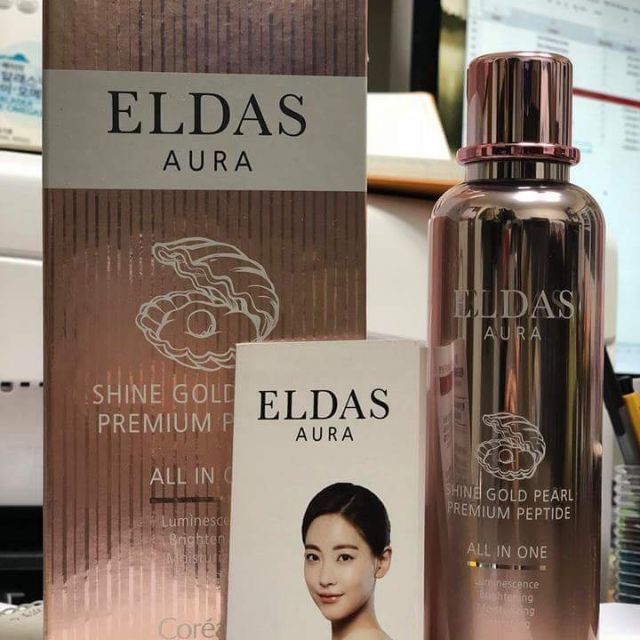 🌺Tinh Chất Tế Bào Gốc Eldas Aura Coreana Shine Gold Pearl Premium Peptide🌺