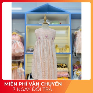 [FreeShip – Hàng cao cấp]  Váy Smock hồng thêu tay