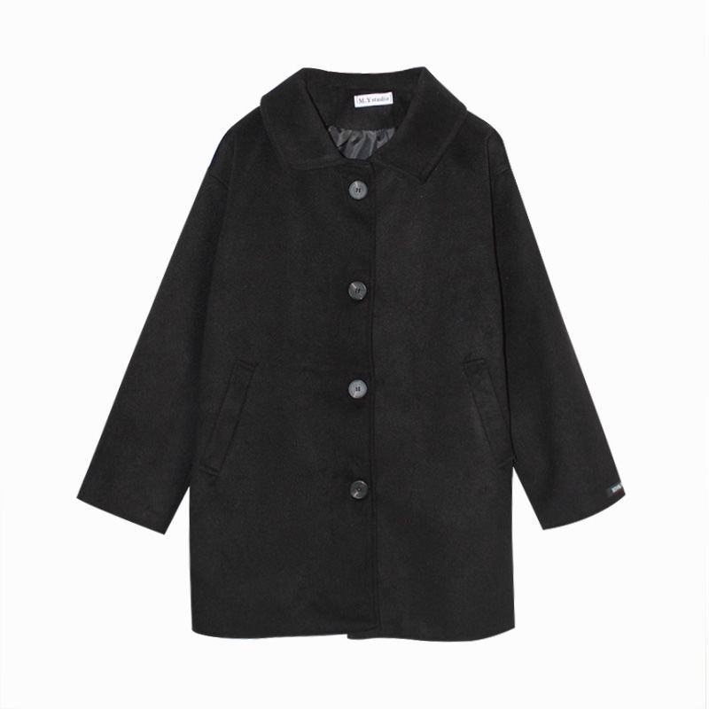 Áo khoác dạ dáng lửng một hàng cúc 2 màu nâu đen phong cách hàn quốc thu đông 2021 - Uri85 | BigBuy360 - bigbuy360.vn