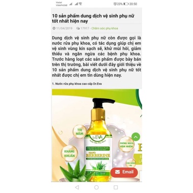 Dung dịch vệ sinh Dr.Eva Viện Hàn Lâm Khoa học Việt Nam