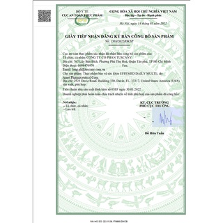 Thực Phẩm Bảo Vệ Sức Khỏe EFFEMED DAILY MULTI